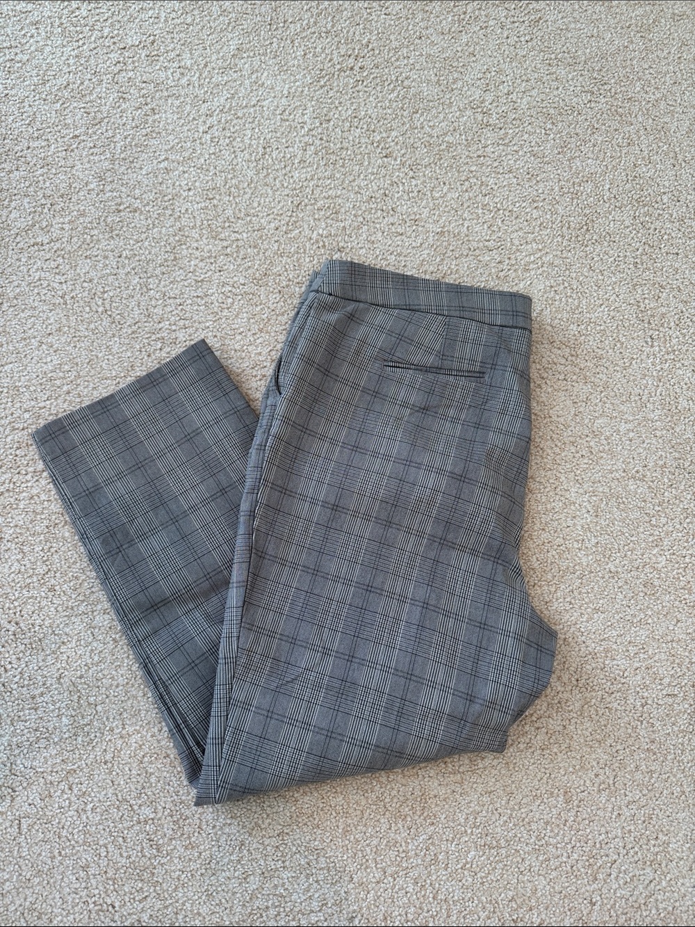 NEW Hilary Radley Gray Plaid Ankle Pants